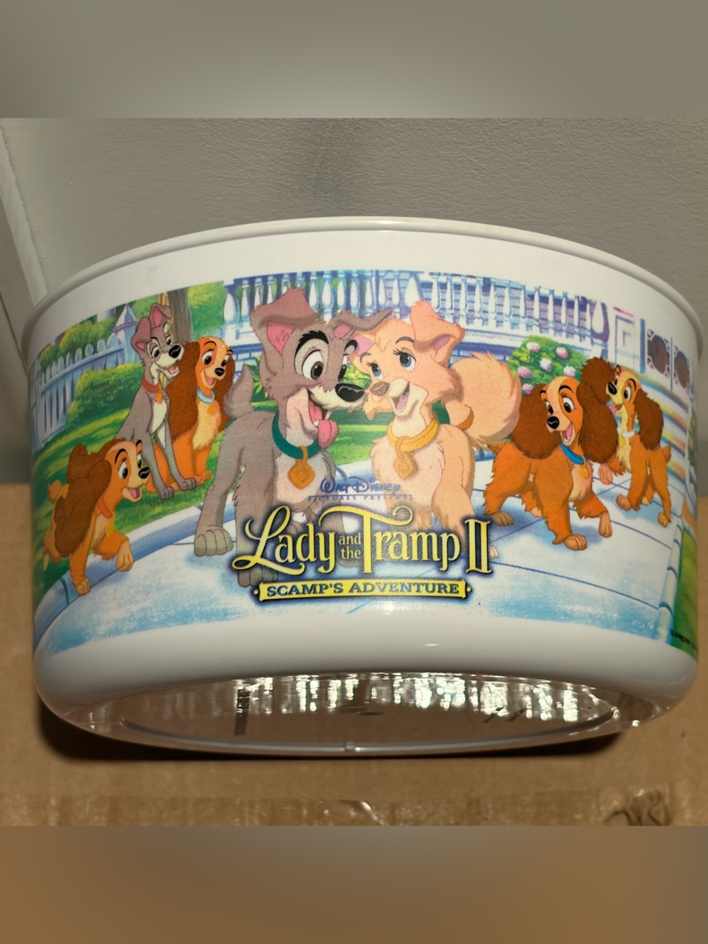 Disney Lady and the Tramp II plastic Kelloggs Promo bowl Vintage NIB